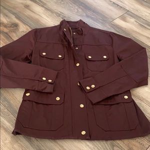 JCrew burgundy wax jacket